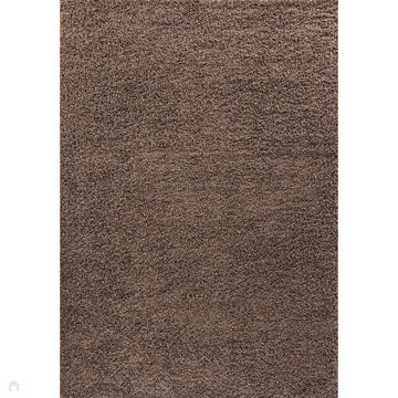 Oxford OXF00 Plain Plush Soft Stain-Resistant Textured Polypropylene Shaggy Dark Beige Rug-Desire Rugs-Rug Love - The Most Loved Rug Store